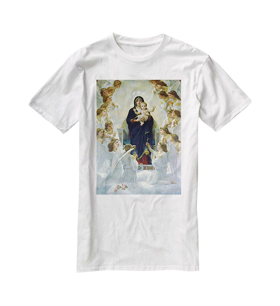 The Virgin With Angels By Bouguereau T-Shirt - Canvas Art Rocks - 5