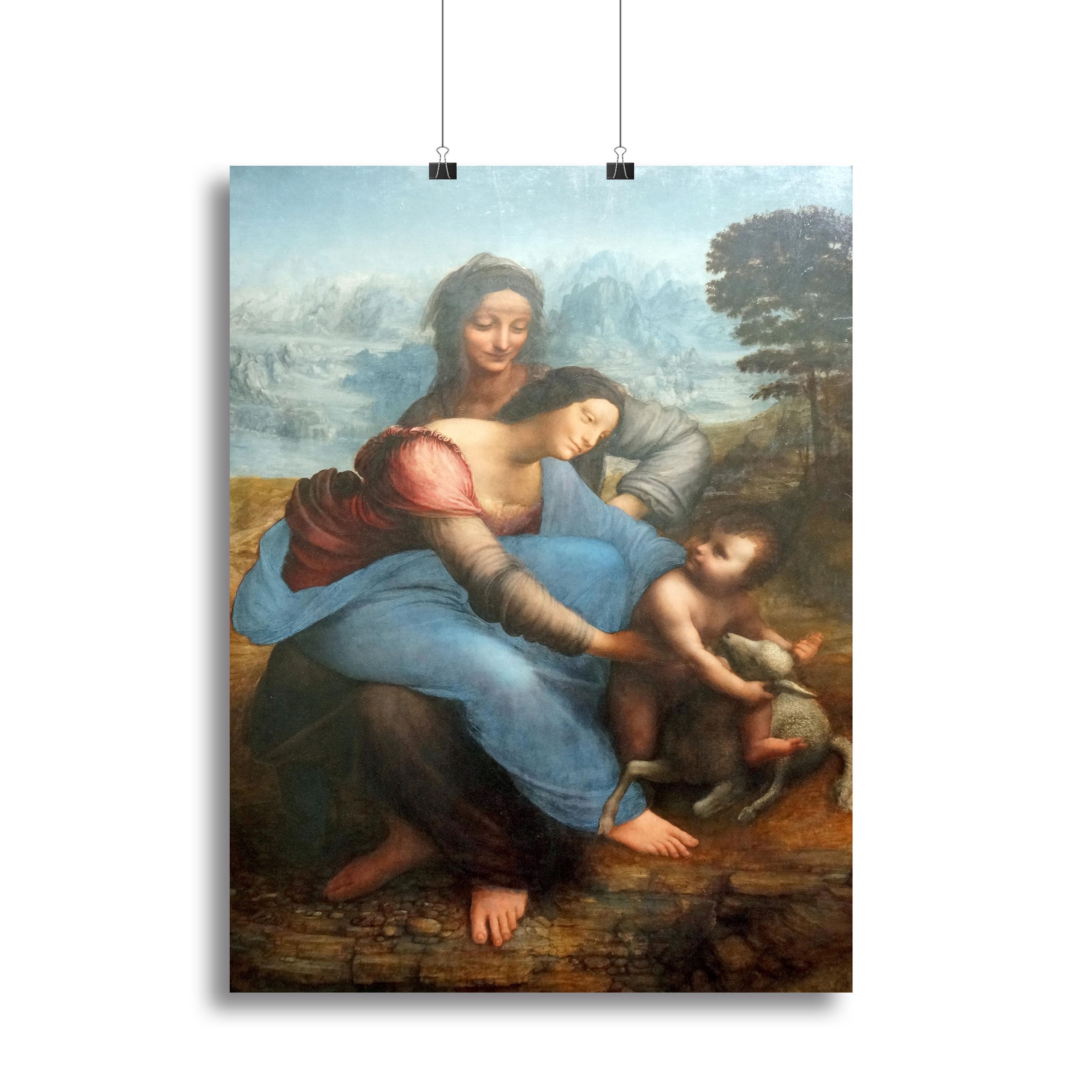 The Virgin and Child with St Anne by Da Vinci Canvas Print or Poster