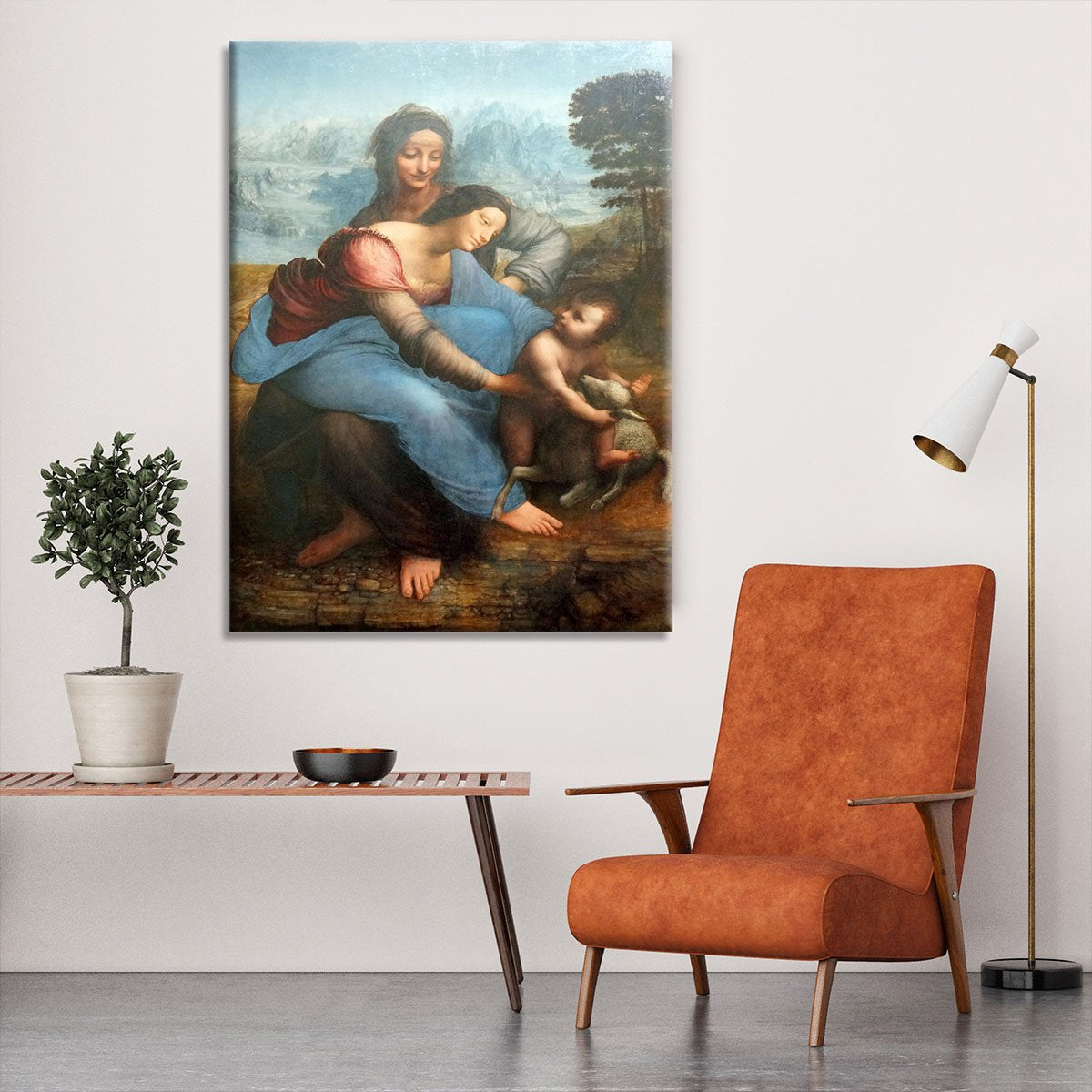 The Virgin and Child with St Anne by Da Vinci Canvas Print or Poster