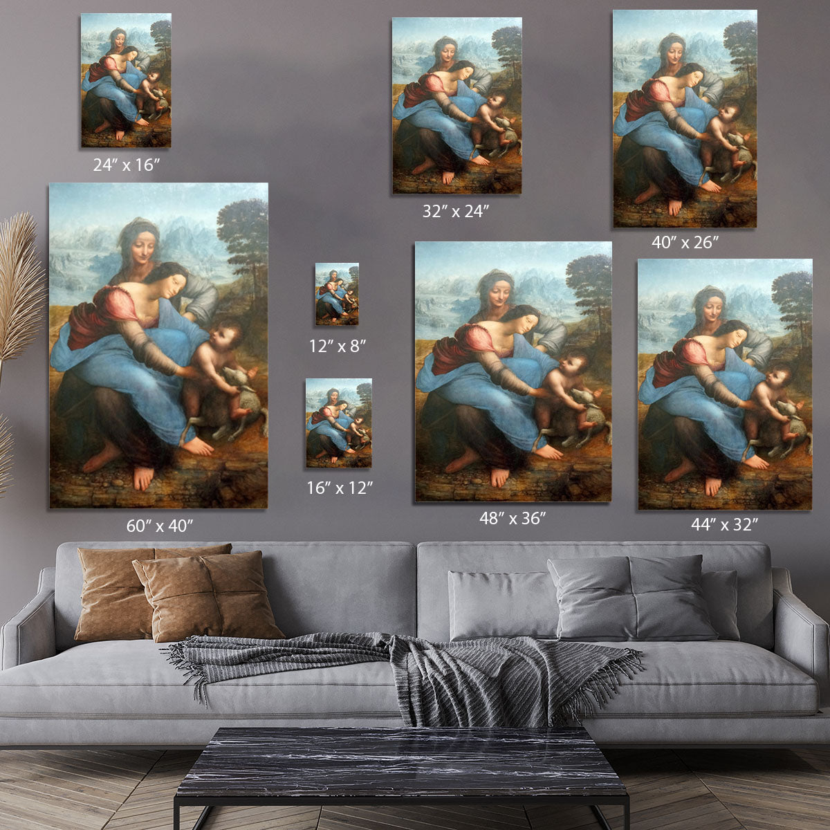 The Virgin and Child with St Anne by Da Vinci Canvas Print or Poster - Canvas Art Rocks - 7