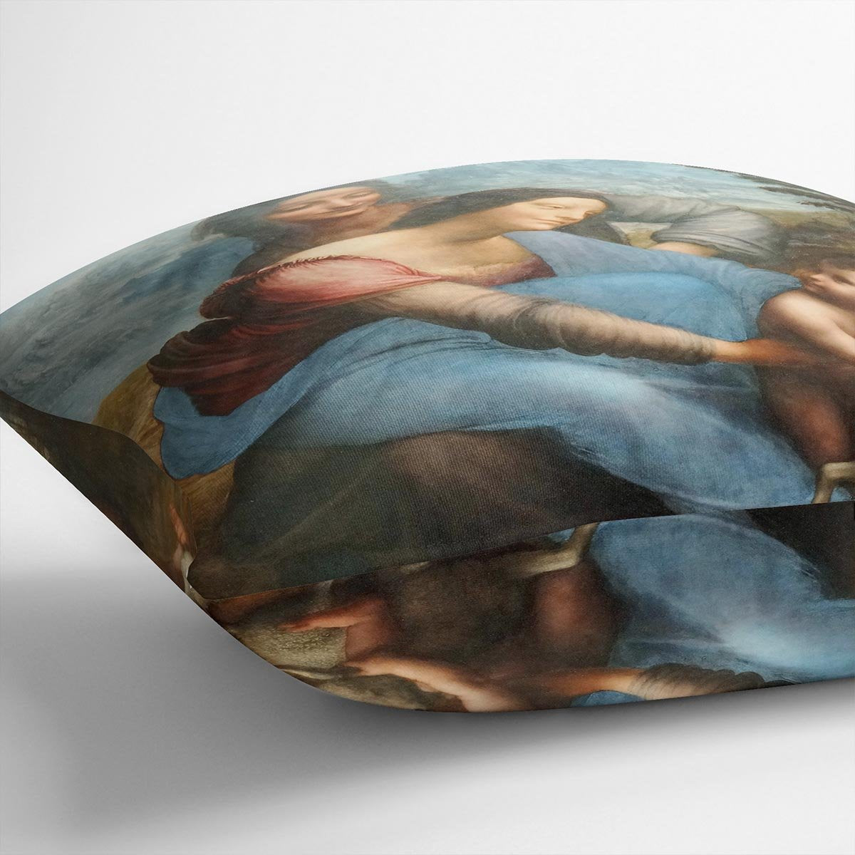 The Virgin and Child with St Anne by Da Vinci Throw Pillow