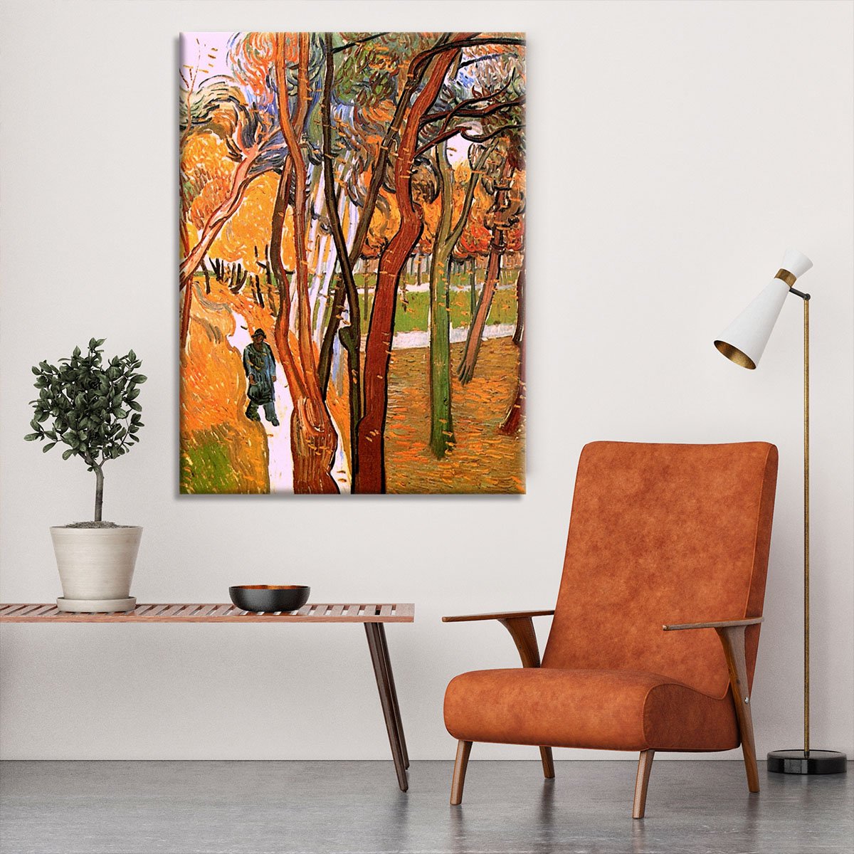 The Walk in Falling Leaves by Van Gogh Canvas Print or Poster