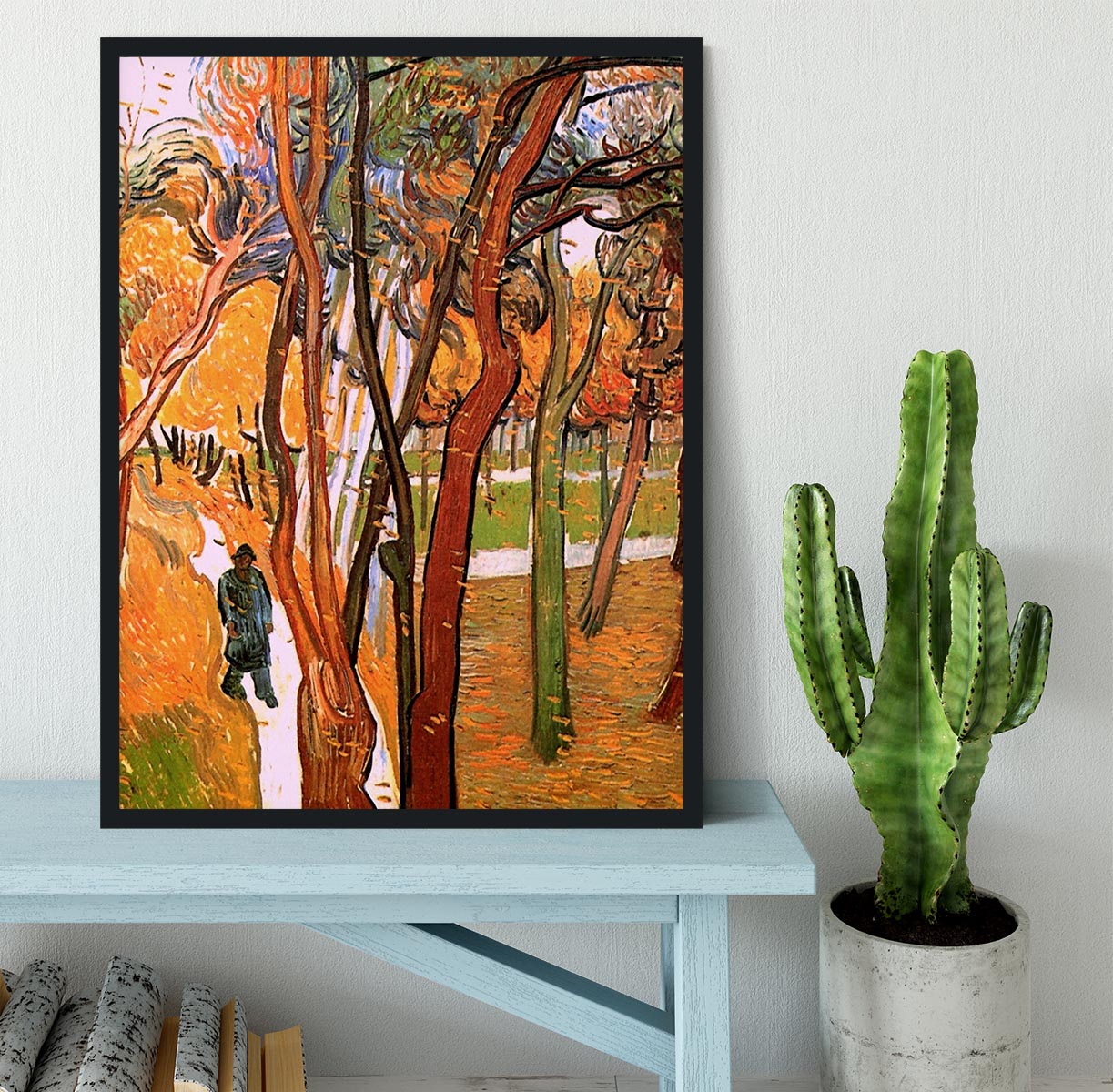 The Walk in Falling Leaves by Van Gogh Framed Print - Canvas Art Rocks - 2