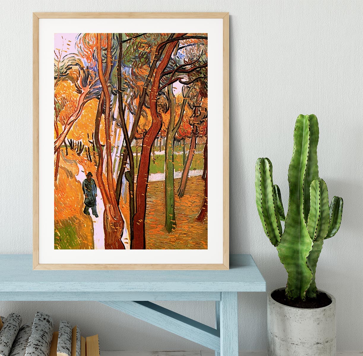 The Walk in Falling Leaves by Van Gogh Framed Print - Canvas Art Rocks - 3