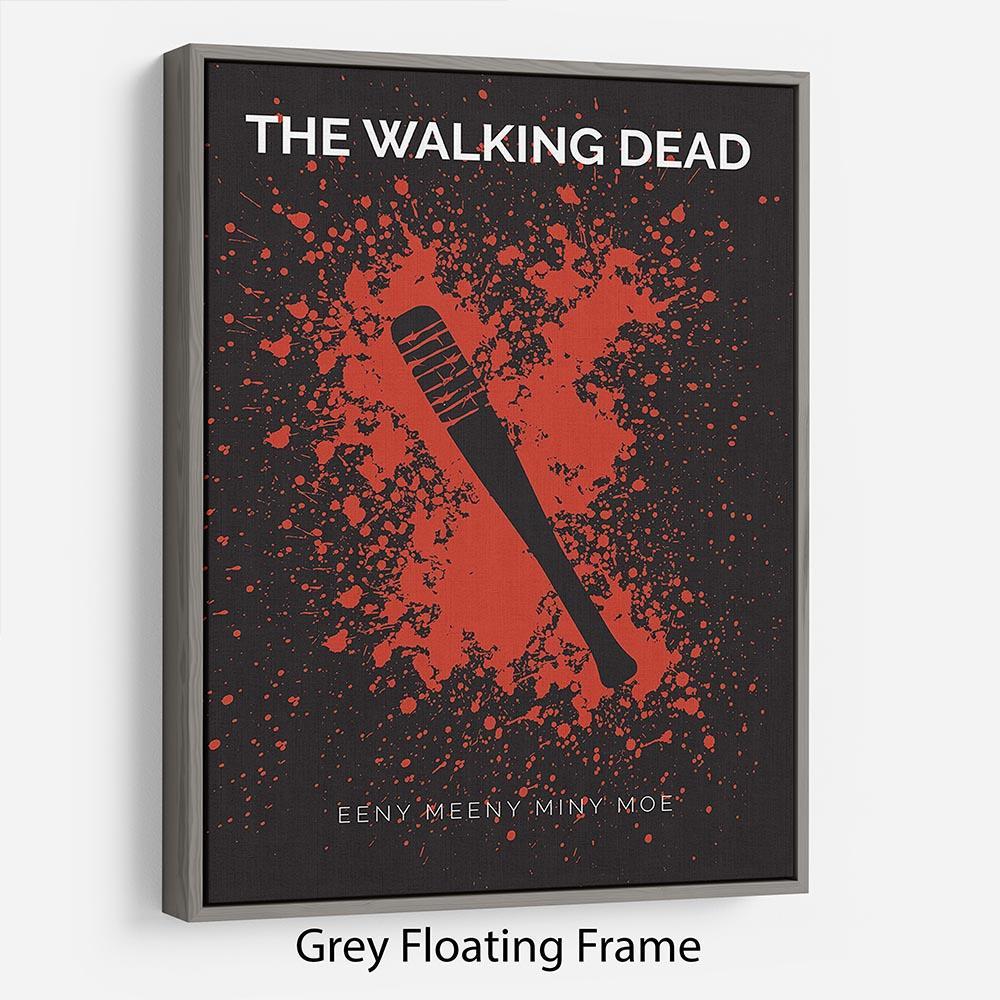 The Walking Dead Eeny Meeny Minimal Movie Floating Frame Canvas - Canvas Art Rocks - 3