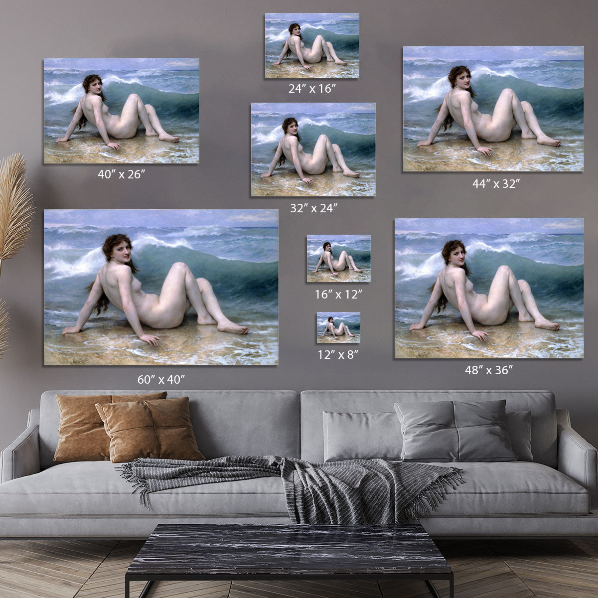 The Wave By Bouguereau Canvas Print or Poster - Canvas Art Rocks - 7