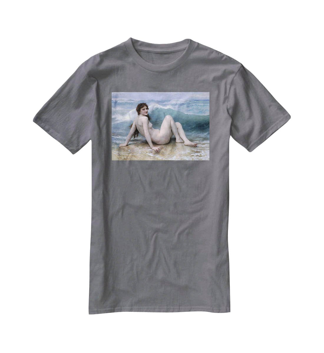The Wave By Bouguereau T-Shirt - Canvas Art Rocks - 3