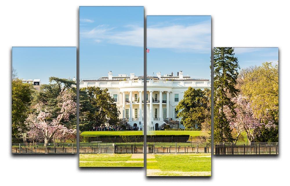 The White House Blossoms 4 Split Panel Canvas  - Canvas Art Rocks - 1