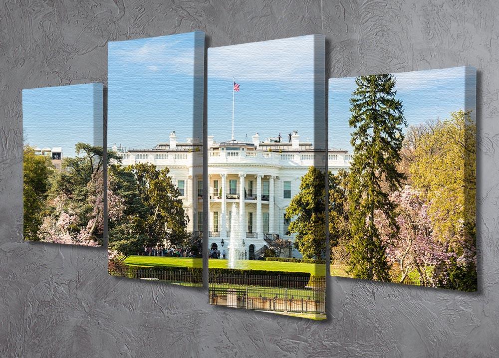 The White House Blossoms 4 Split Panel Canvas  - Canvas Art Rocks - 2