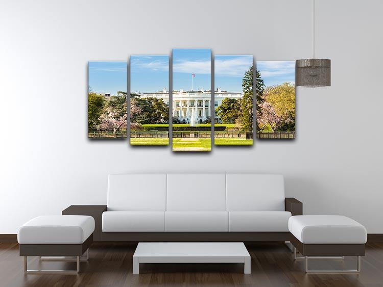 The White House Blossoms 5 Split Panel Canvas  - Canvas Art Rocks - 3
