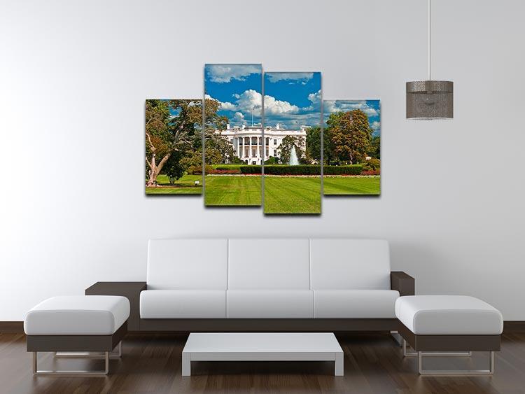 The White House the South Gate 4 Split Panel Canvas  - Canvas Art Rocks - 3