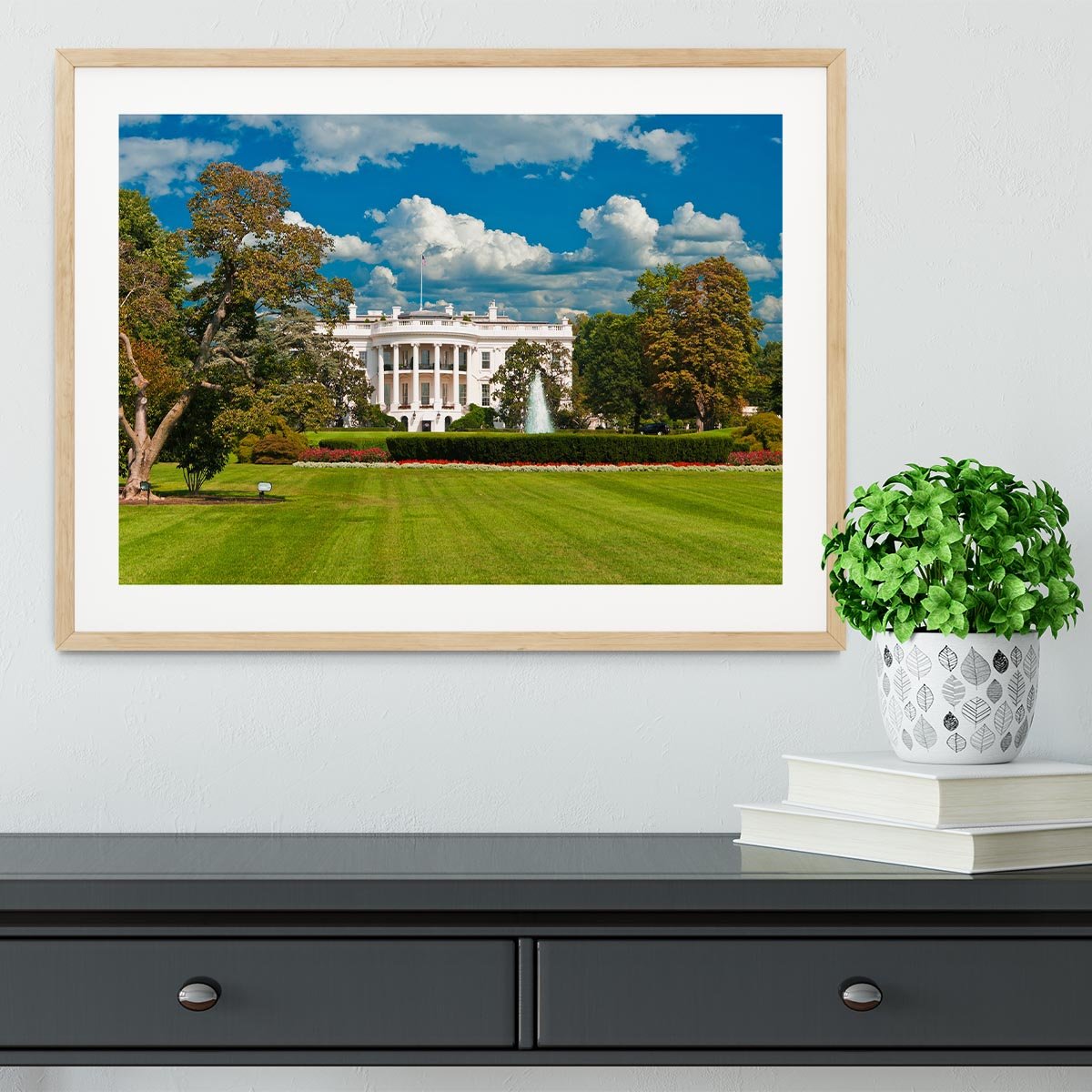 The White House the South Gate Framed Print - Canvas Art Rocks - 3