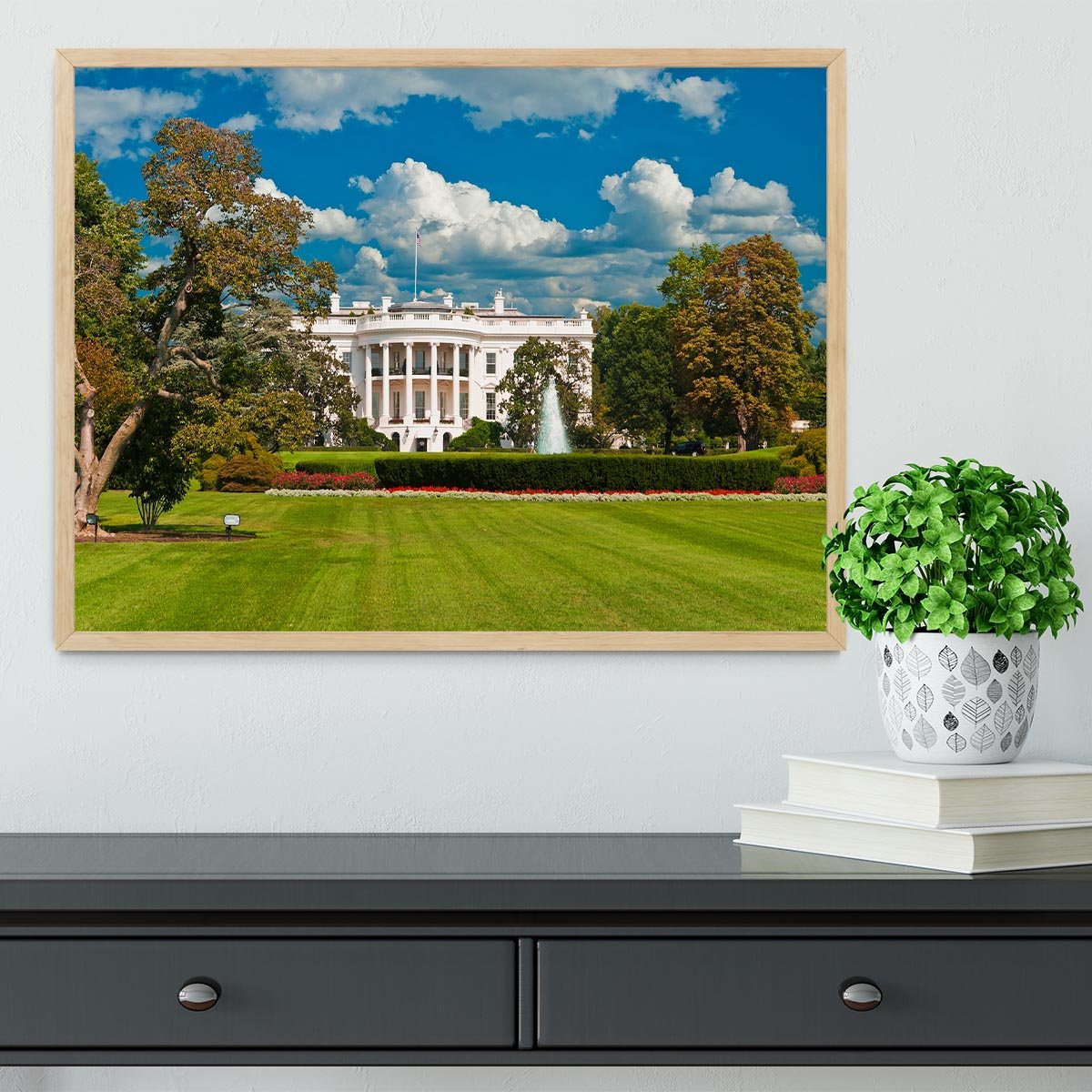 The White House the South Gate Framed Print - Canvas Art Rocks - 4