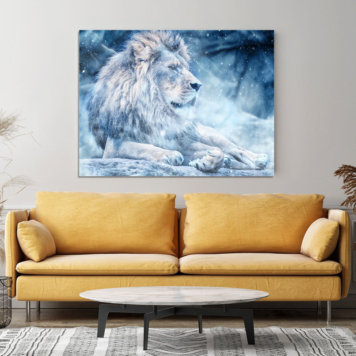 The White Lion Canvas Print or Poster