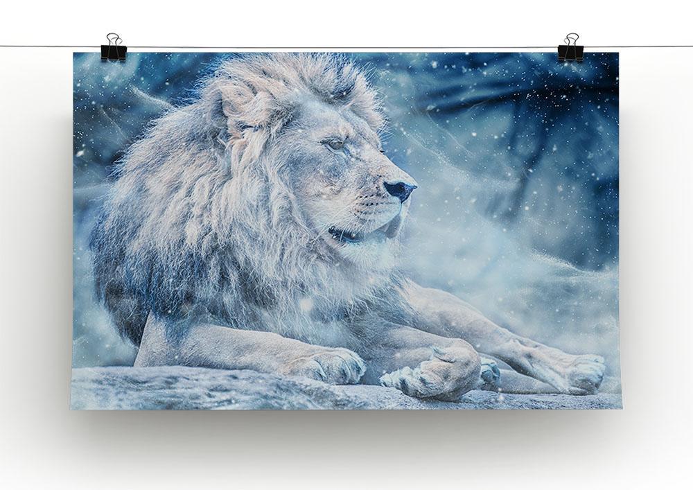 The White Lion Canvas Print or Poster - Canvas Art Rocks - 2