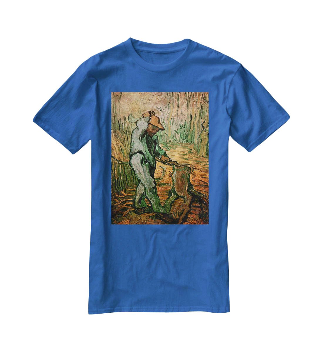 The Woodcutter after Millet by Van Gogh T-Shirt - Canvas Art Rocks - 2