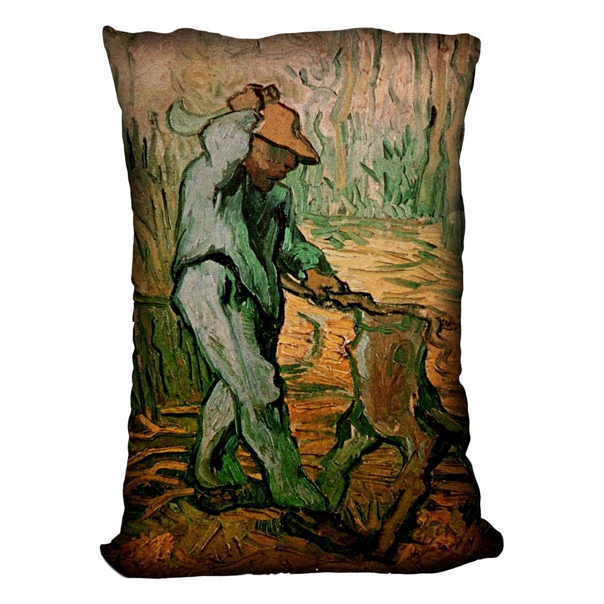 The Woodcutter after Millet by Van Gogh Throw Pillow