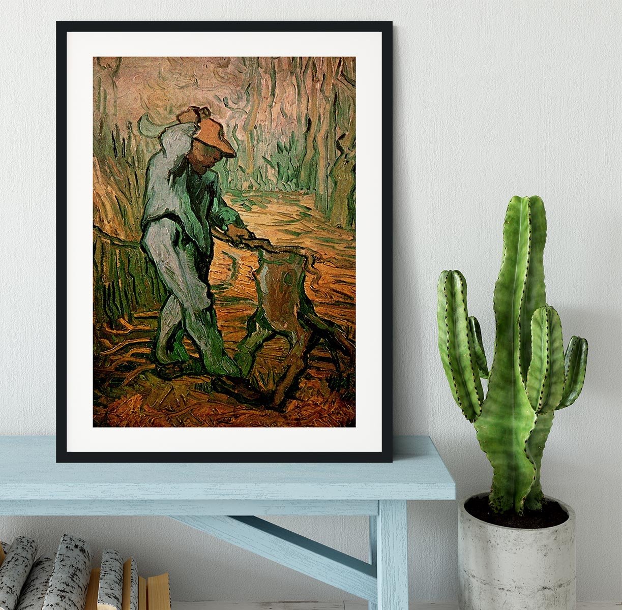The Woodcutter after Millet by Van Gogh Framed Print - Canvas Art Rocks - 1