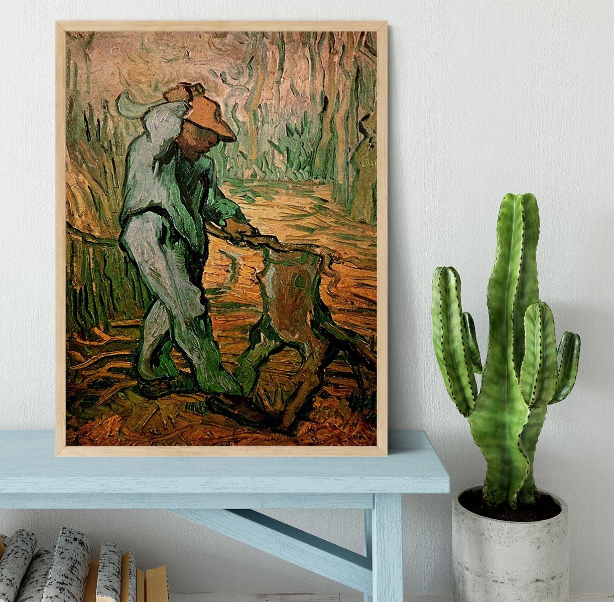 The Woodcutter after Millet by Van Gogh Framed Print - Canvas Art Rocks - 4