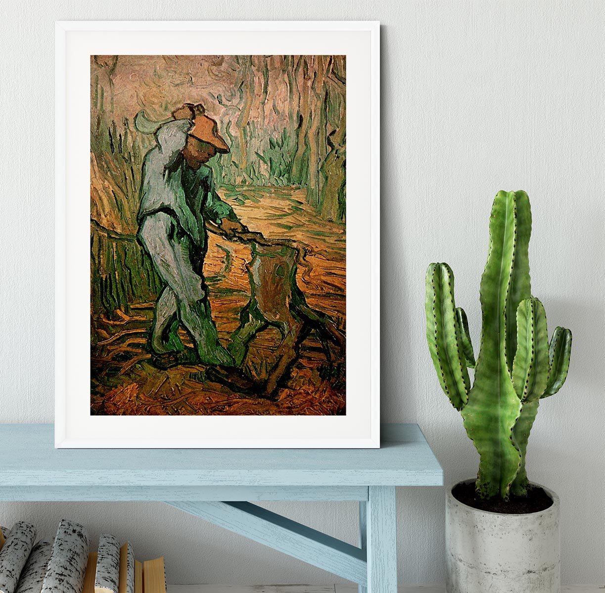 The Woodcutter after Millet by Van Gogh Framed Print - Canvas Art Rocks - 5