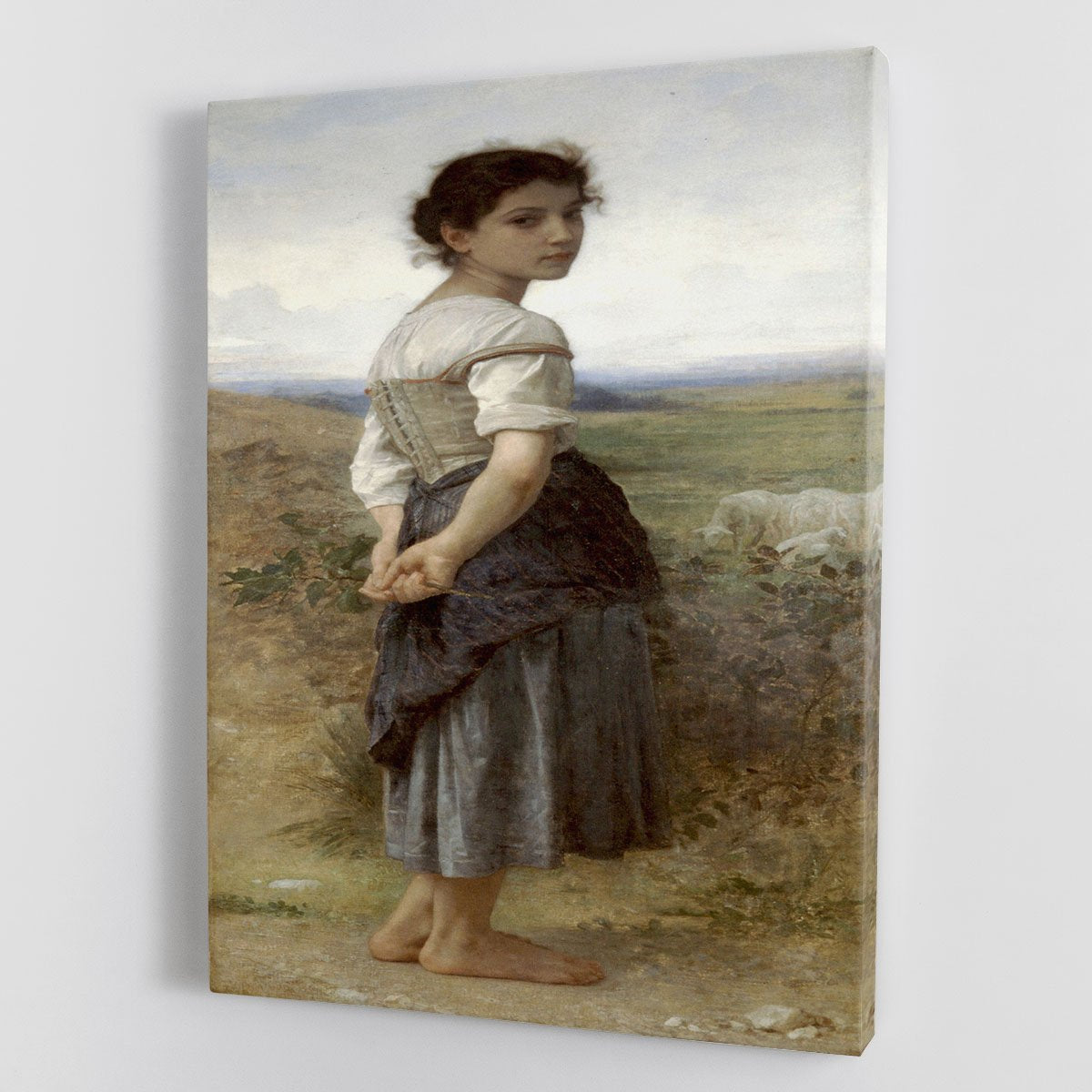 The Young Shepherdess By Bouguereau Canvas Print or Poster