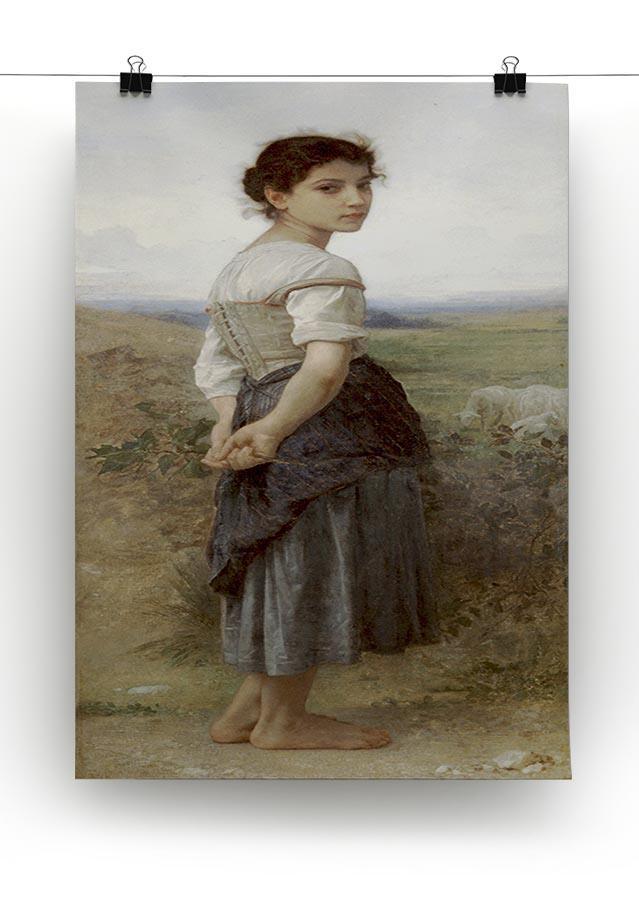 The Young Shepherdess By Bouguereau Canvas Print or Poster - Canvas Art Rocks - 2