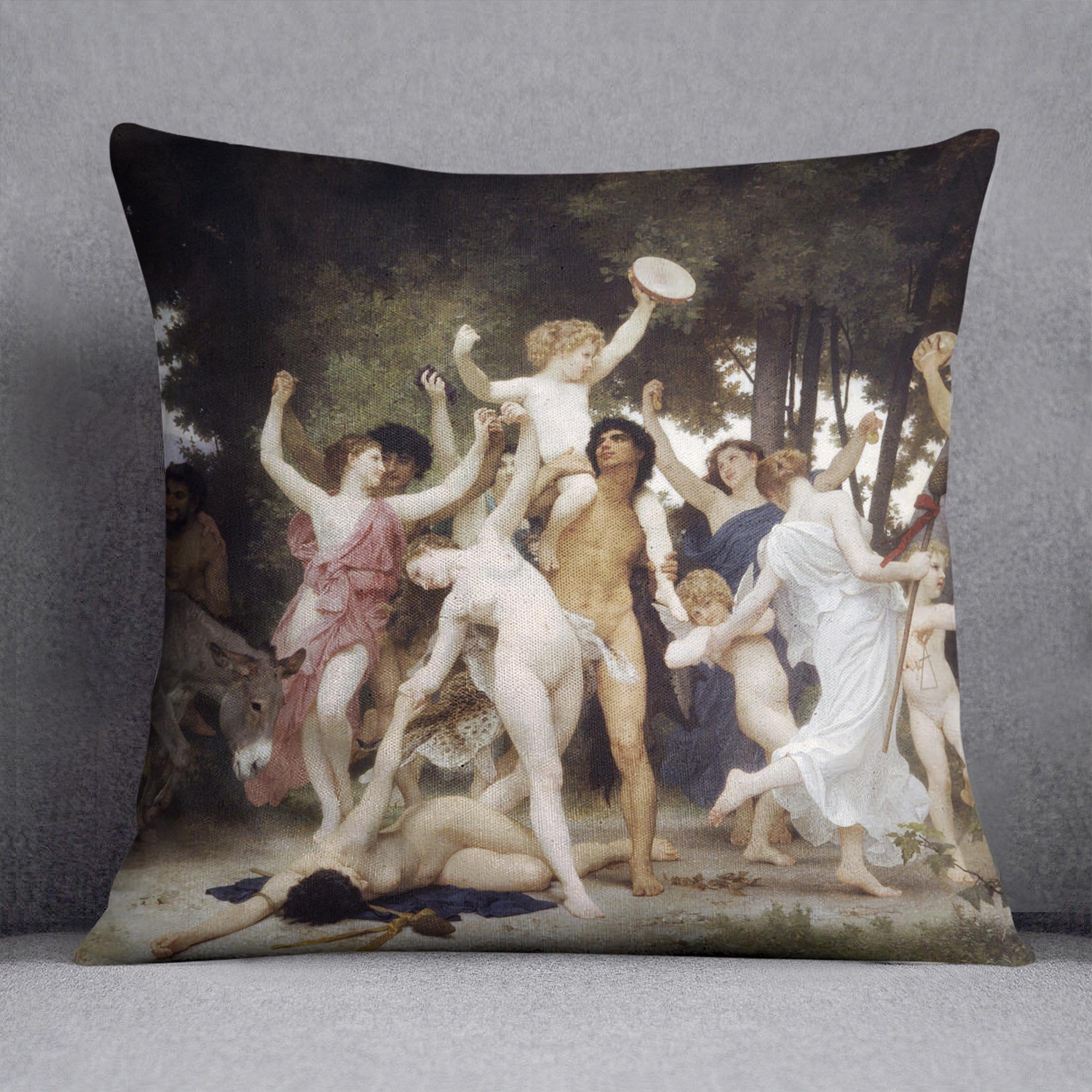 The Youth of Bacchus By Bouguereau Throw Pillow