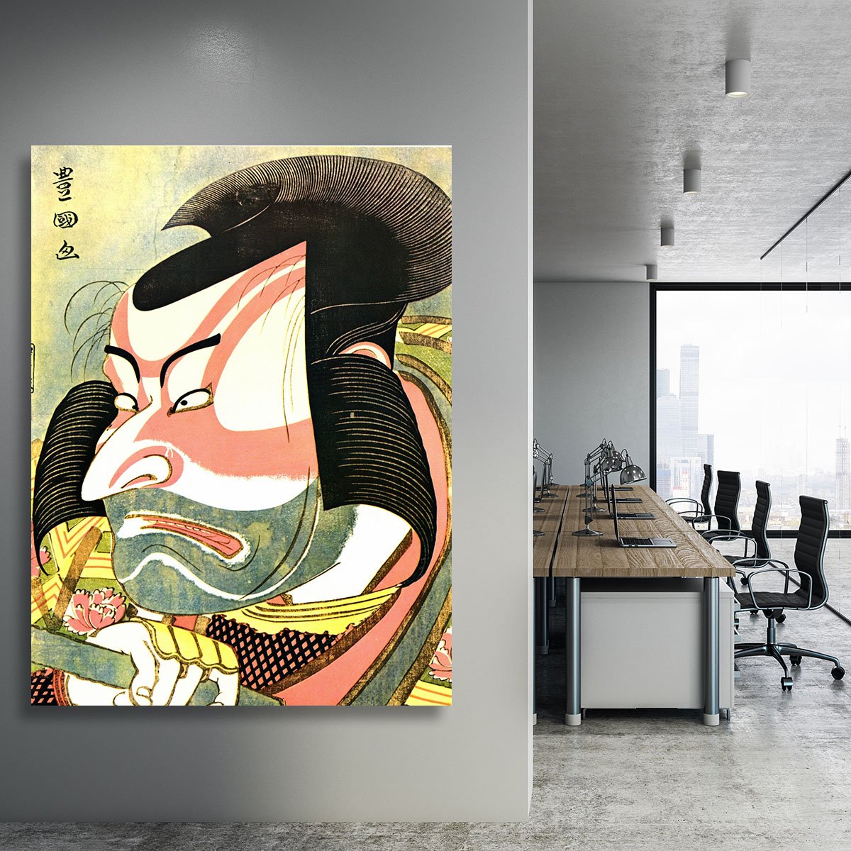 The actor Ichikawa Ebizo by Hokusai Canvas Print or Poster