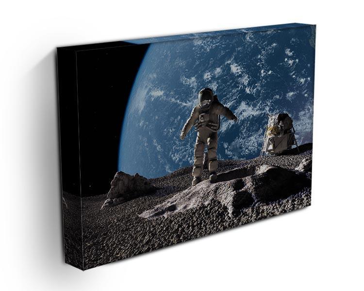 The astronaut on a background of a planet Canvas Print or Poster - Canvas Art Rocks - 3
