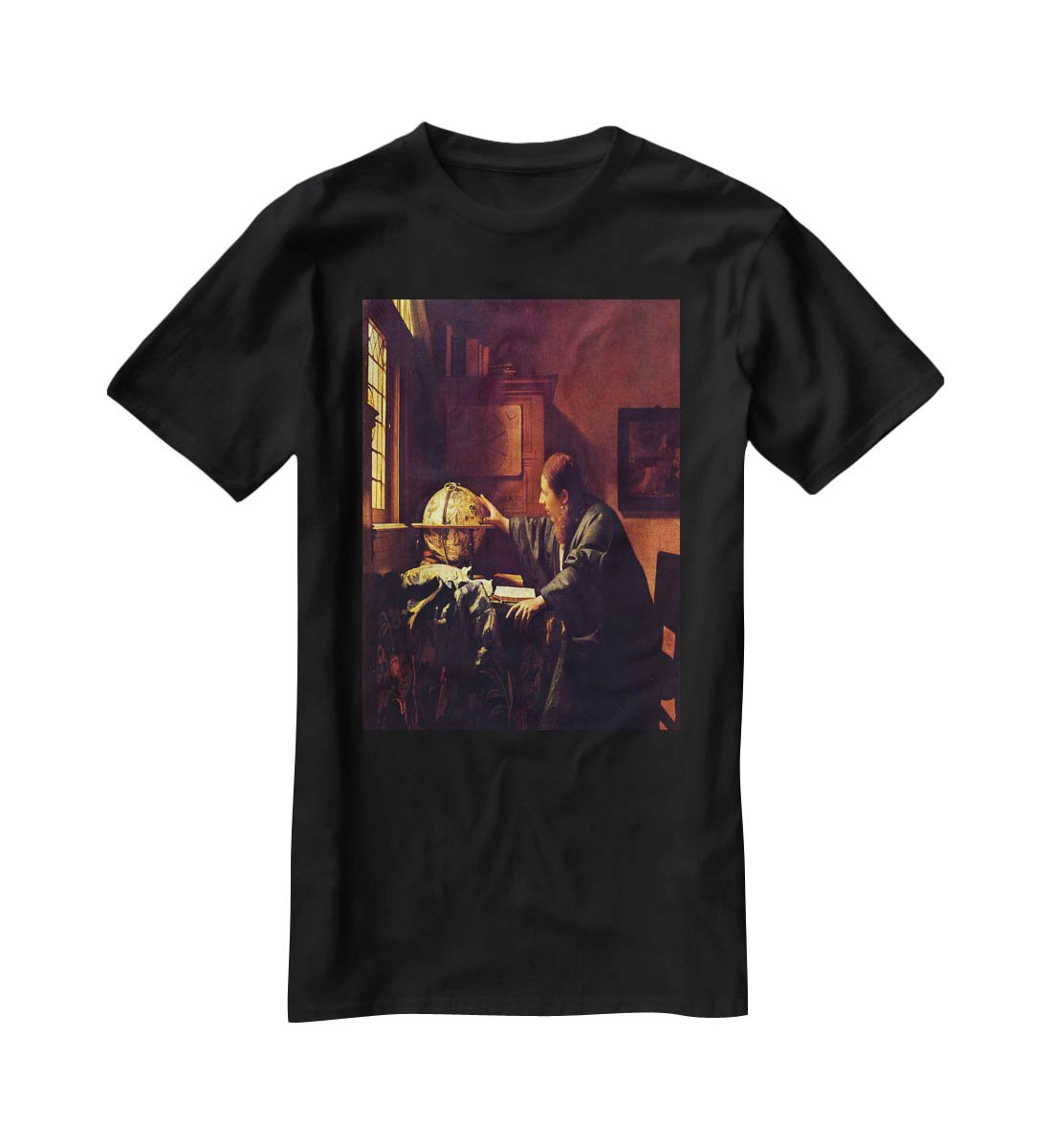 The astronomer by Vermeer T-Shirt - Canvas Art Rocks - 1