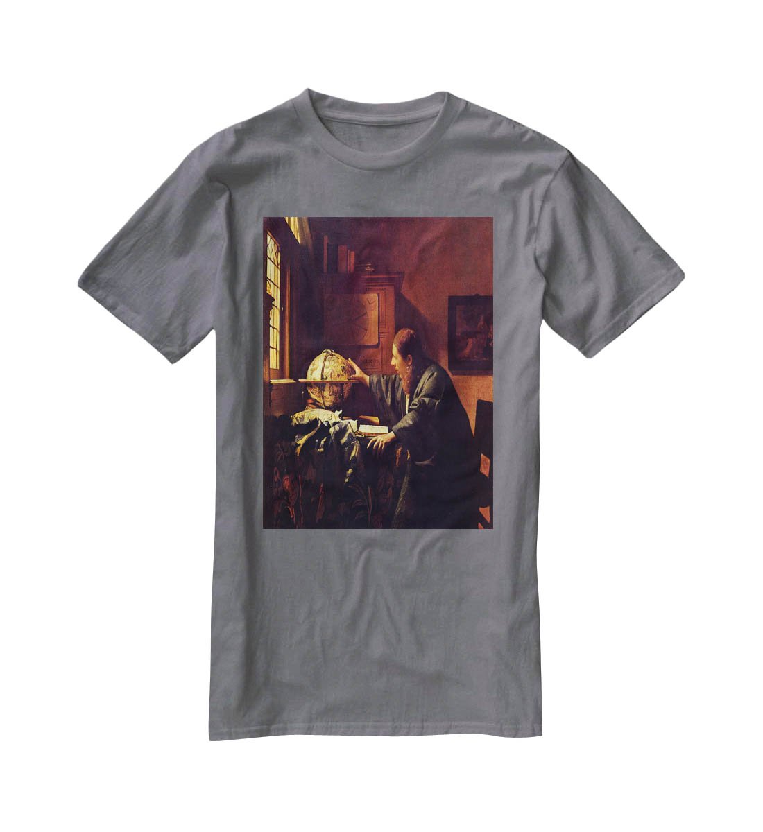 The astronomer by Vermeer T-Shirt - Canvas Art Rocks - 3