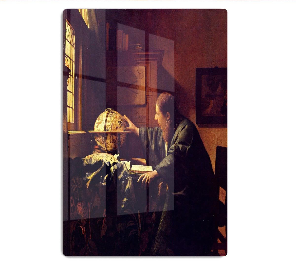 The astronomer by Vermeer HD Metal Print - Canvas Art Rocks - 1