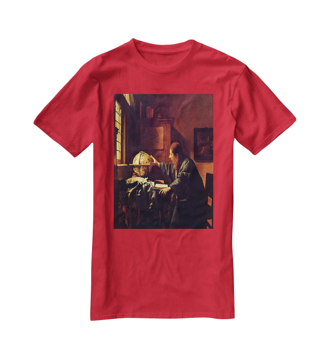 The astronomer by Vermeer T-Shirt - Canvas Art Rocks - 4