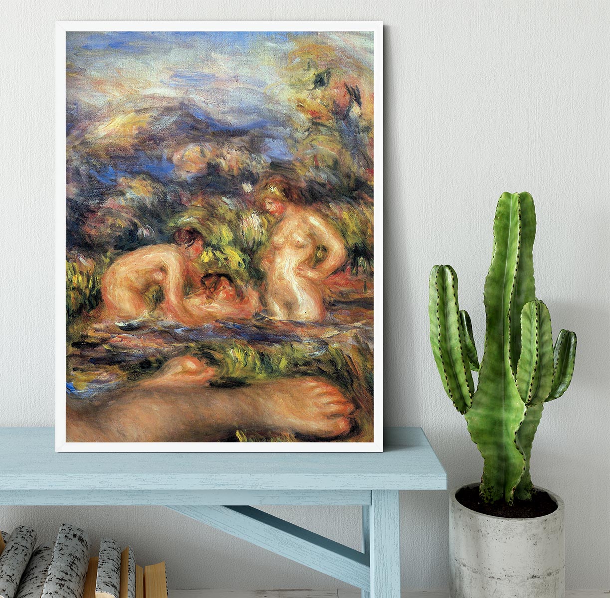The bathers Detail by Renoir Framed Print - Canvas Art Rocks -6