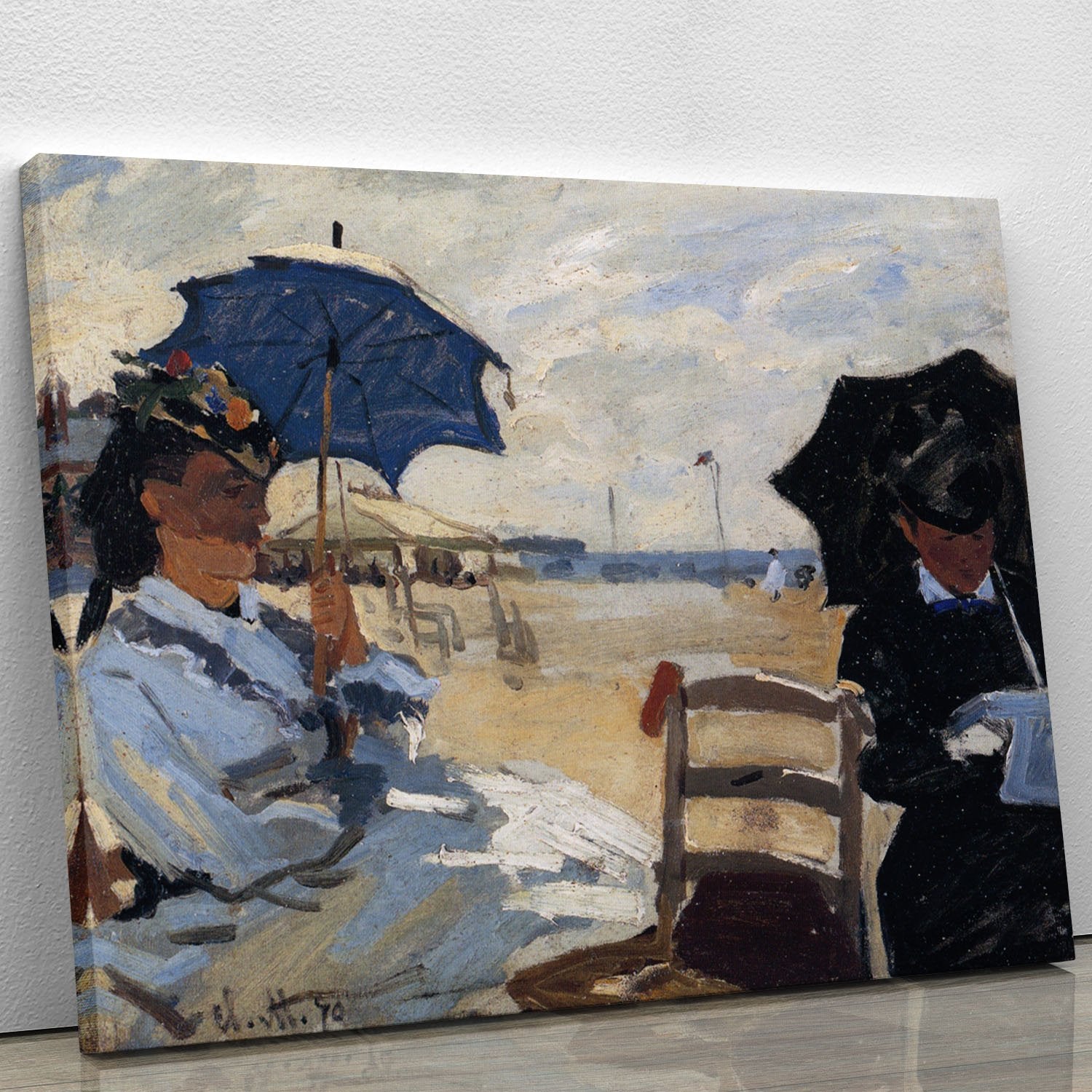 The beach a Trouville by Monet Canvas Print or Poster