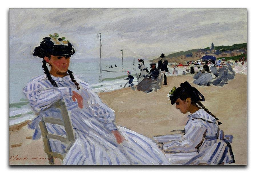 The beach at Trouville by Monet Canvas Print & Poster  - Canvas Art Rocks - 1