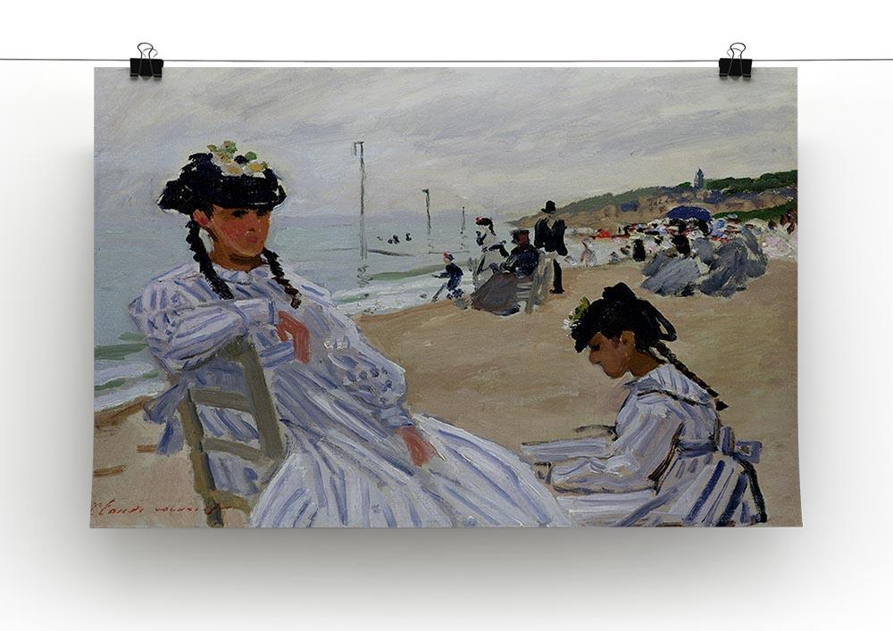 The beach at Trouville by Monet Canvas Print & Poster - Canvas Art Rocks - 2