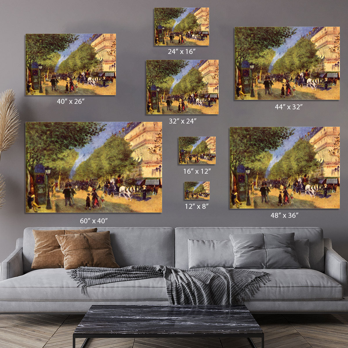 The big boulevards by Renoir Canvas Print or Poster - Canvas Art Rocks - 7