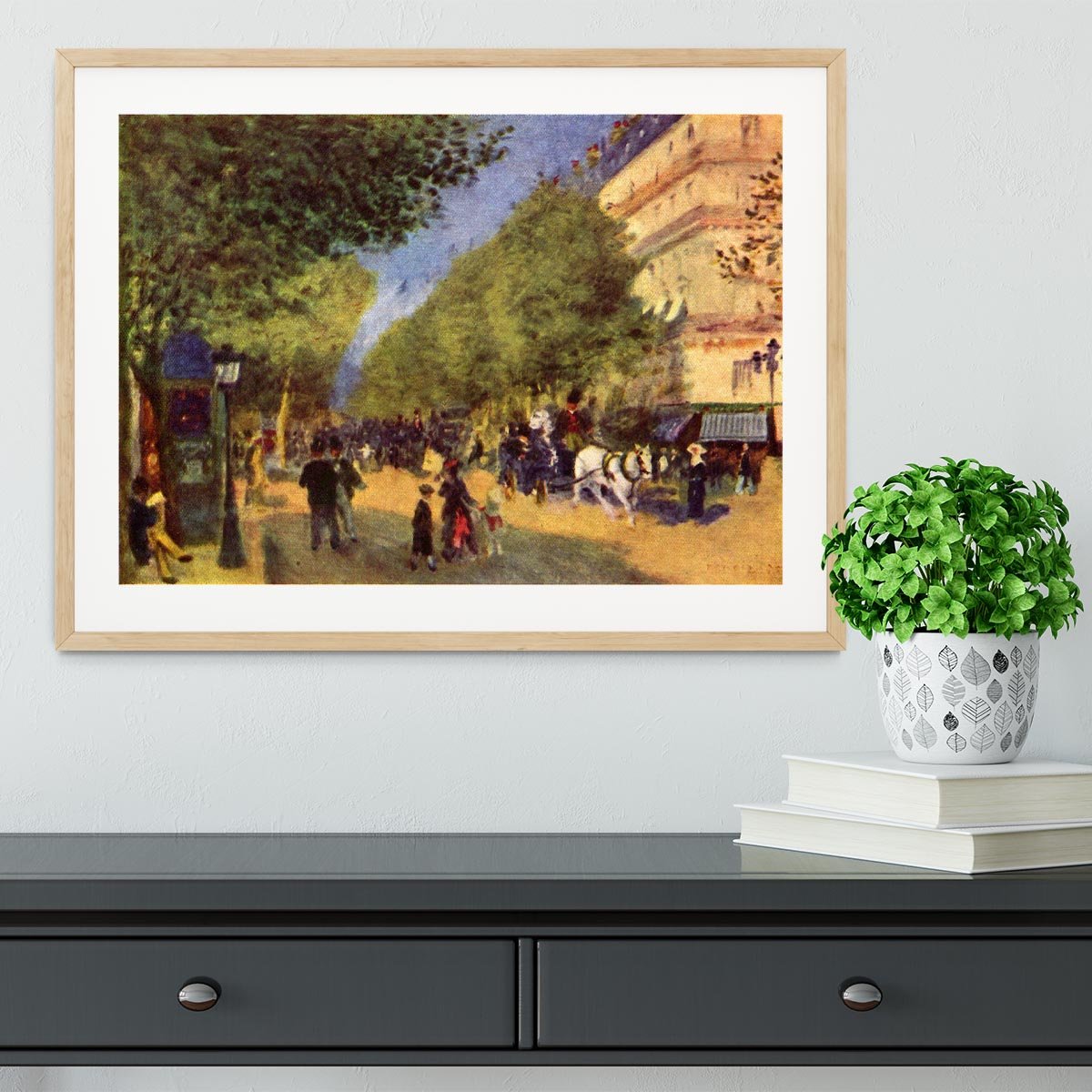 The big boulevards by Renoir Framed Print - Canvas Art Rocks - 3
