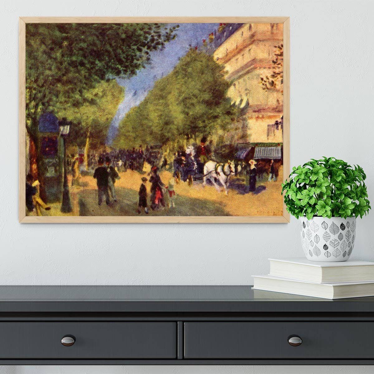 The big boulevards by Renoir Framed Print - Canvas Art Rocks - 4