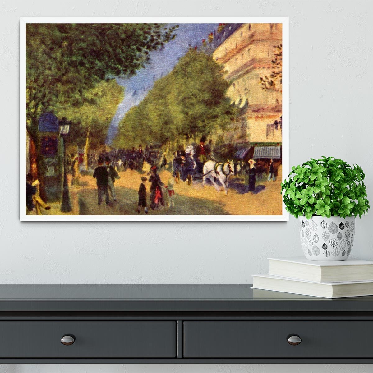 The big boulevards by Renoir Framed Print - Canvas Art Rocks -6