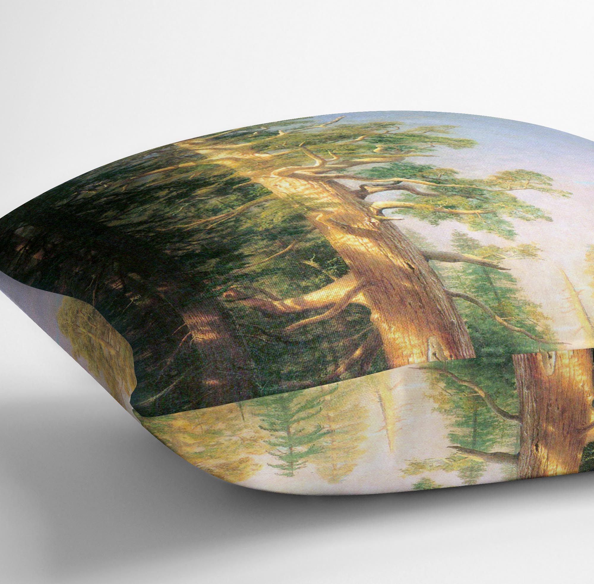 The big trees Mariposa Grove California by Bierstadt Cushion - Canvas Art Rocks - 3