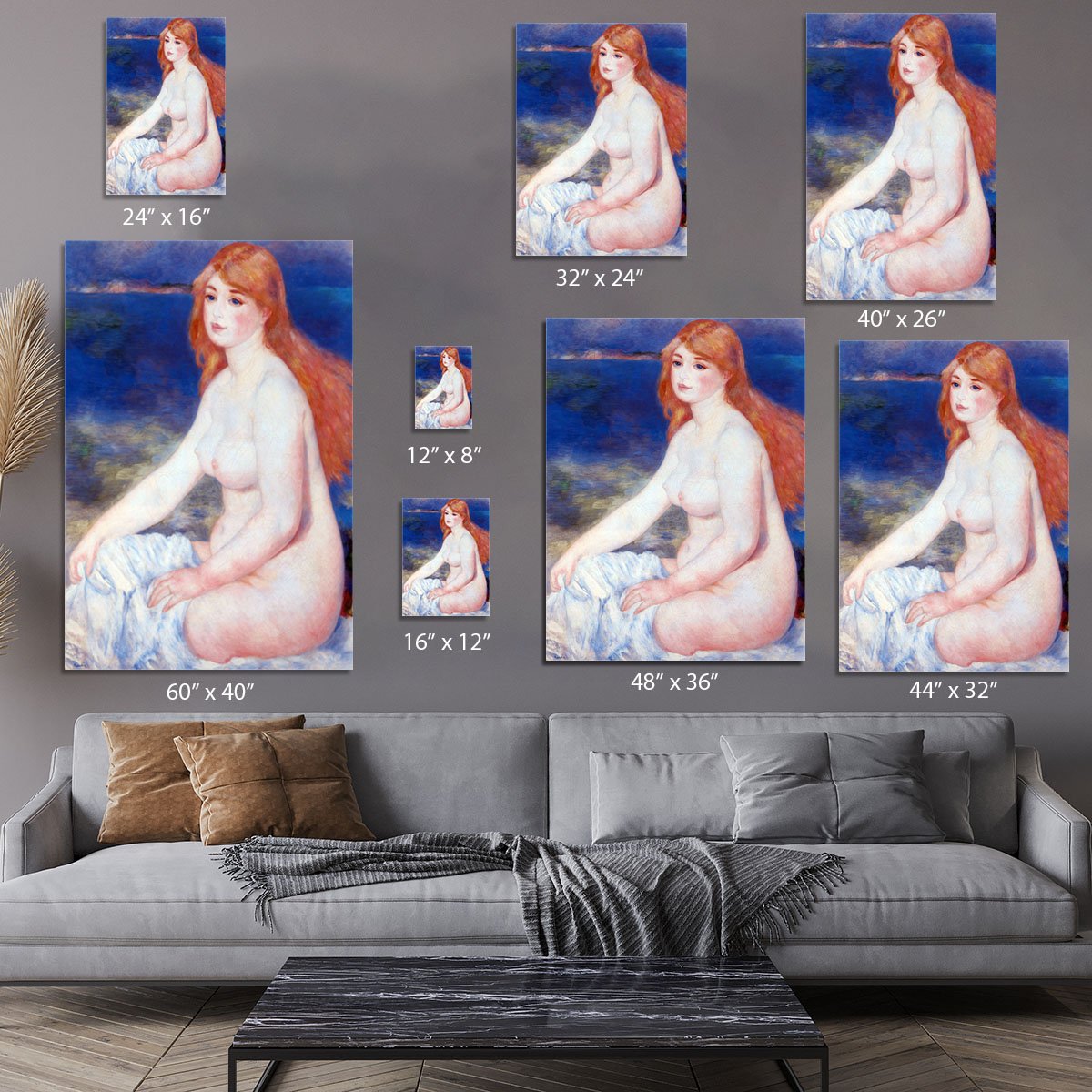 The blond bather 2 by Renoir Canvas Print or Poster