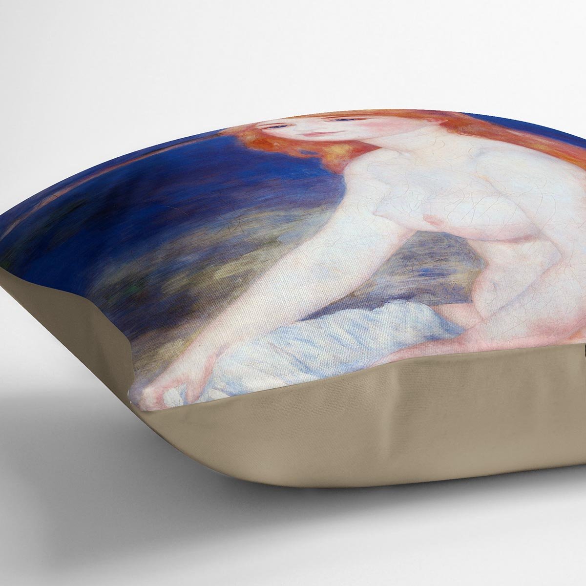 The blond bather 2 by Renoir Throw Pillow