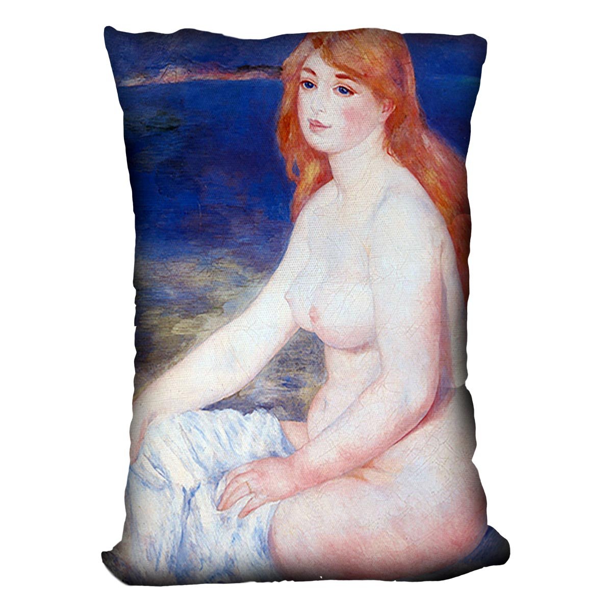 The blond bather 2 by Renoir Throw Pillow