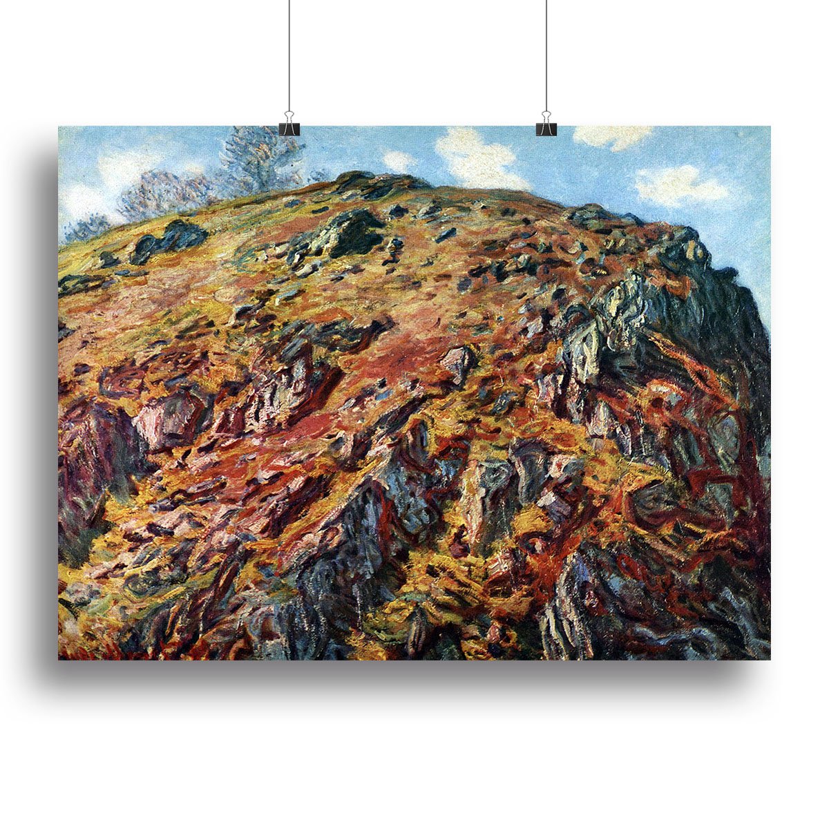 The boulder by Monet Canvas Print or Poster