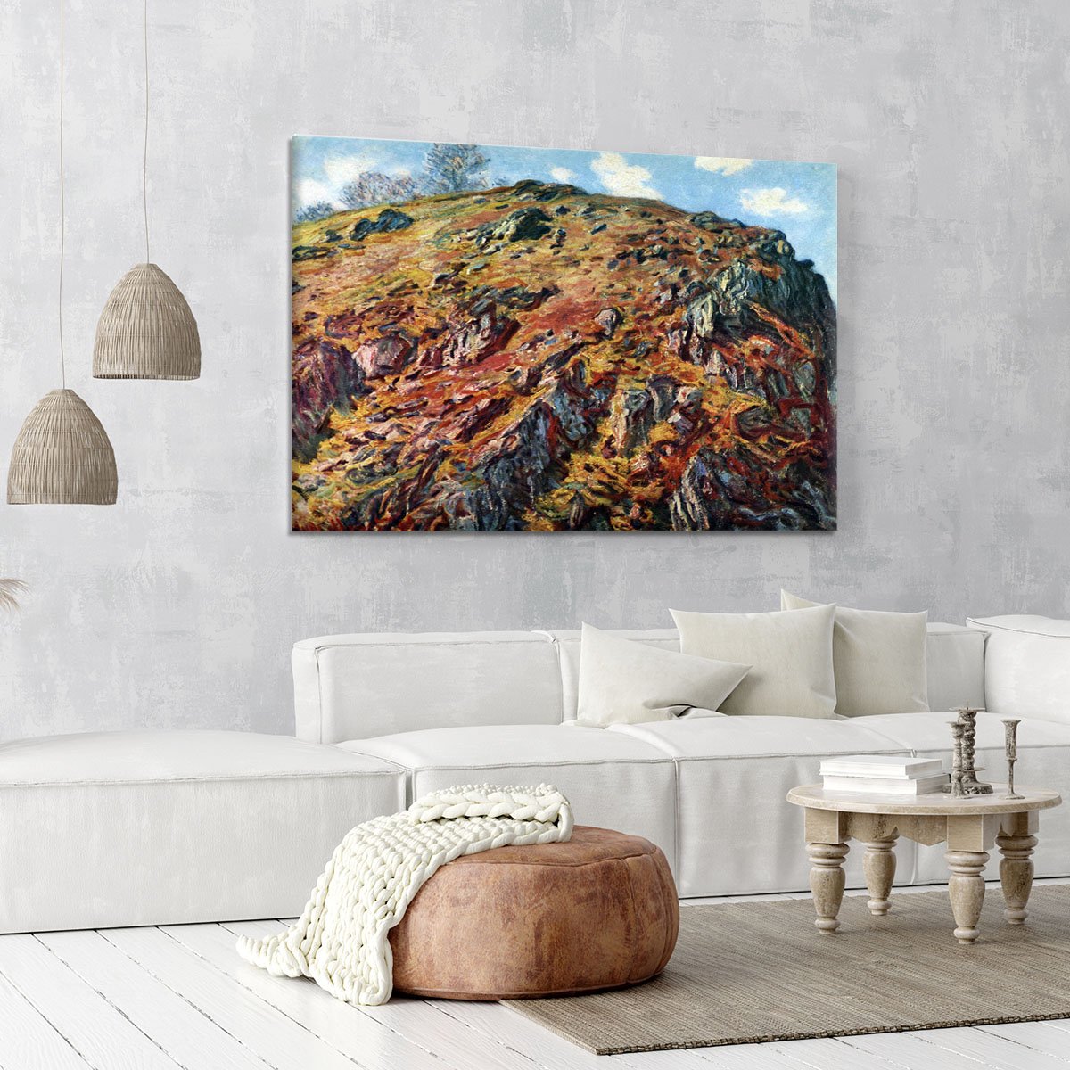 The boulder by Monet Canvas Print or Poster