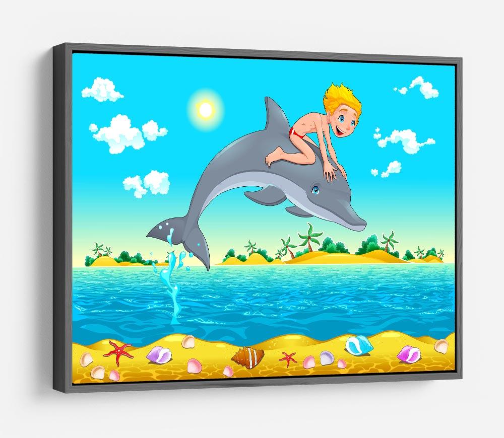 The boy and the dolphin HD Metal Print - Canvas Art Rocks - 9