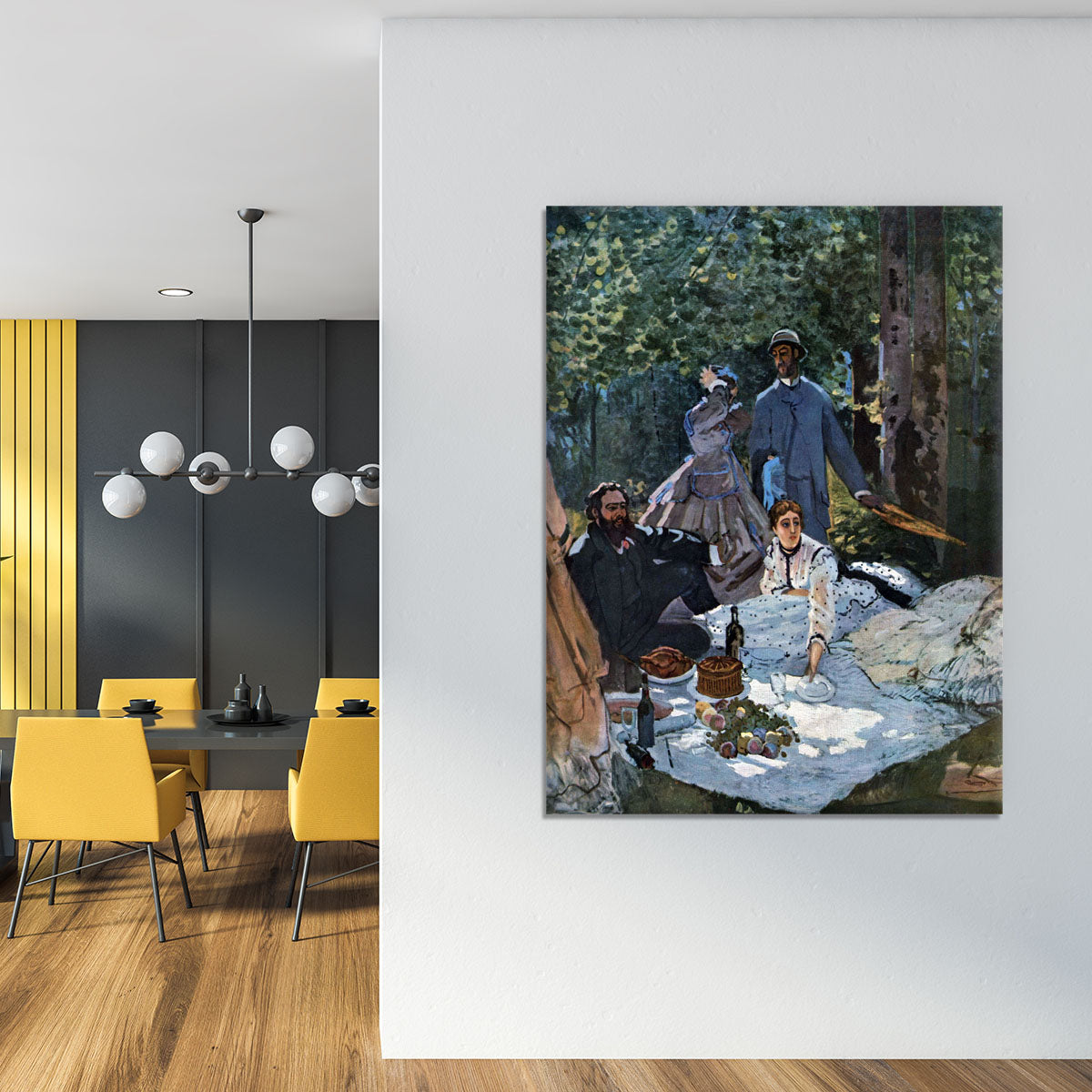 The breakfast outdoors central section by Monet Canvas Print or Poster - Canvas Art Rocks - 4