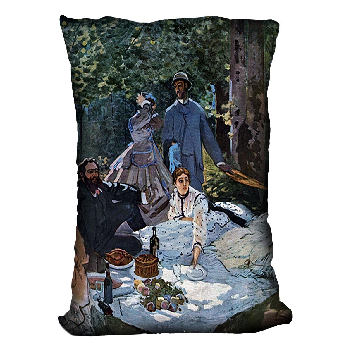 The breakfast outdoors central section by Monet Throw Pillow